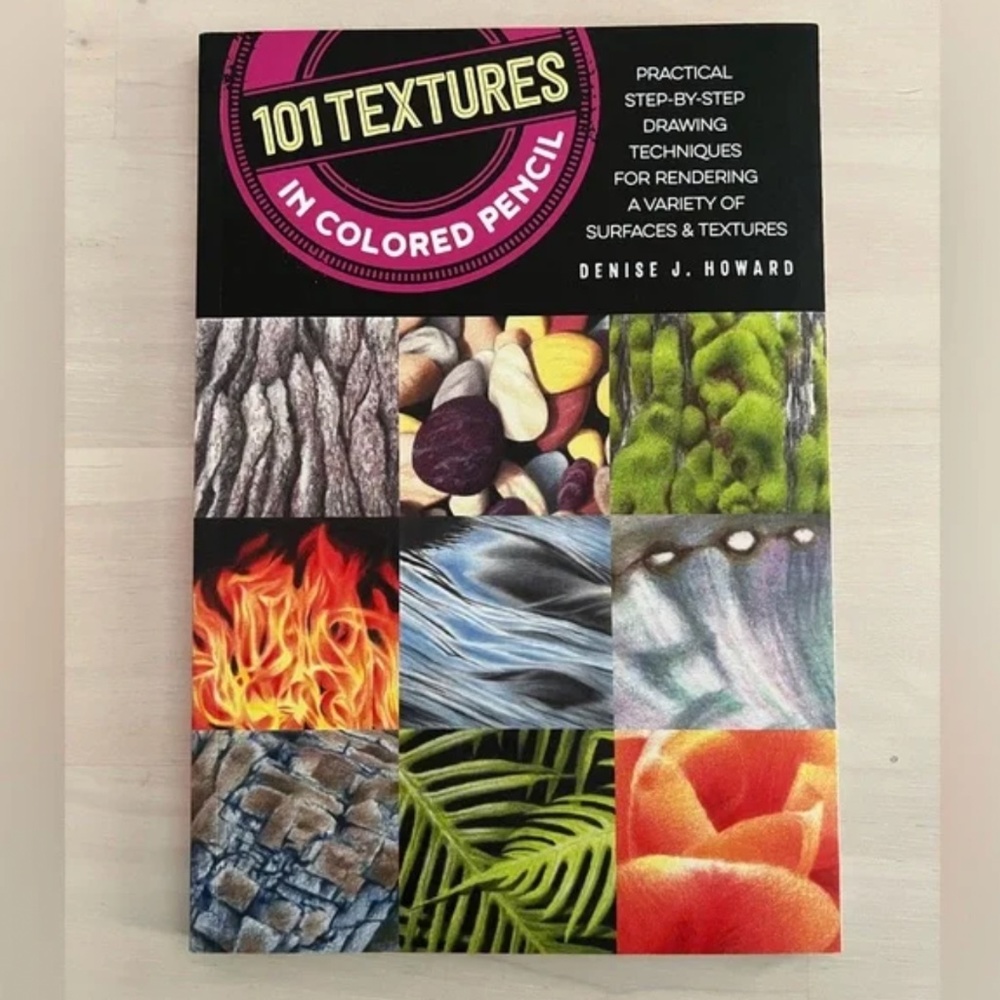 NEW 101 Textures in Colored Pencil Art Book